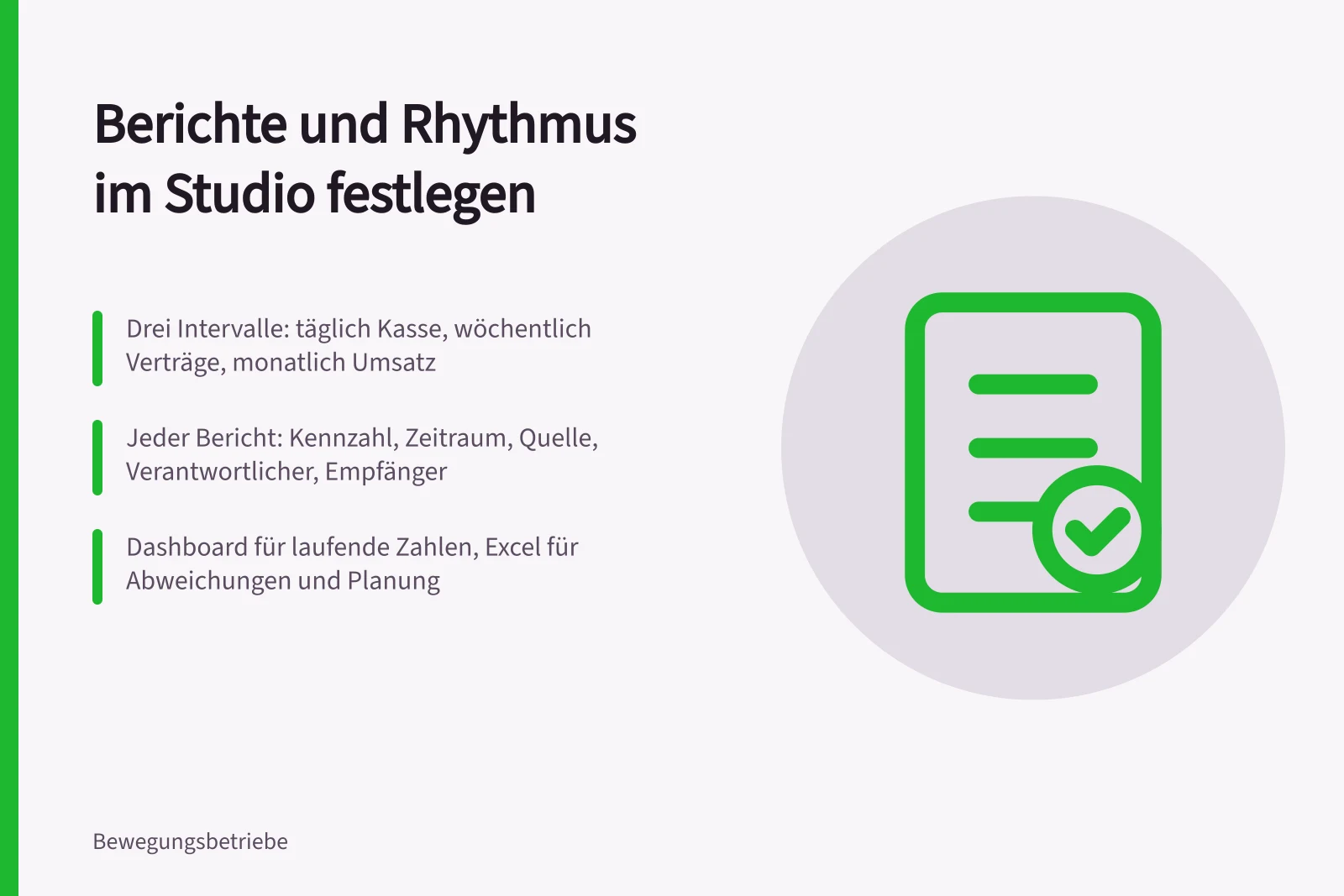 Berichtswesen im Studio: Intervalle, Verantwortlichkeiten und Formate festlegen