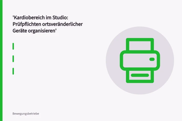 Laufband im Kardiobereich mit laufendem Band und Netzkabel. Kardiobereich im Studio: Prüfpflichten ortsveränderlicher Geräte organisieren