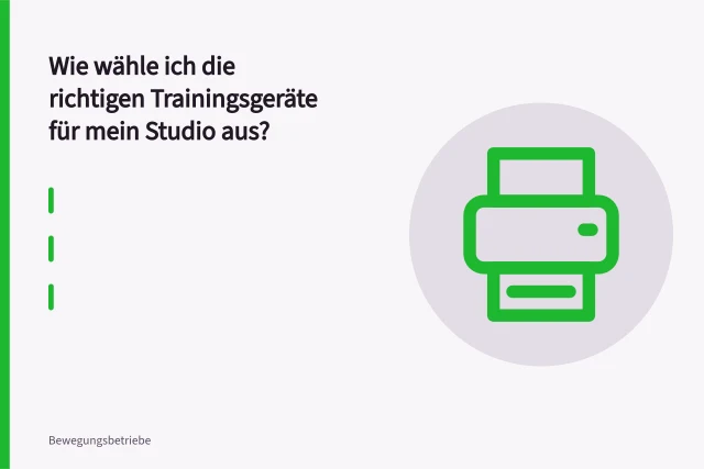 Kabelzugturm und Kraftmaschinen mit markierten Sicherheitszonen im Studio. Wie wähle ich die richtigen Trainingsgeräte für mein Studio aus?